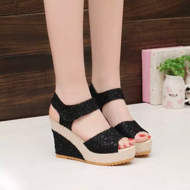 Flat Bottom High Heels Sandals