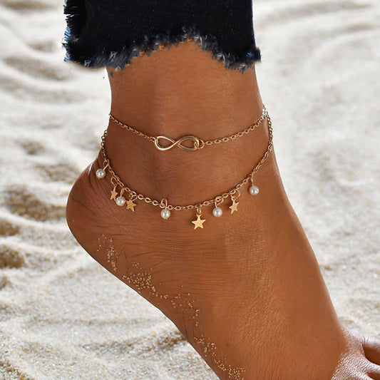 Bohemian Pearl Anklet Bracelet