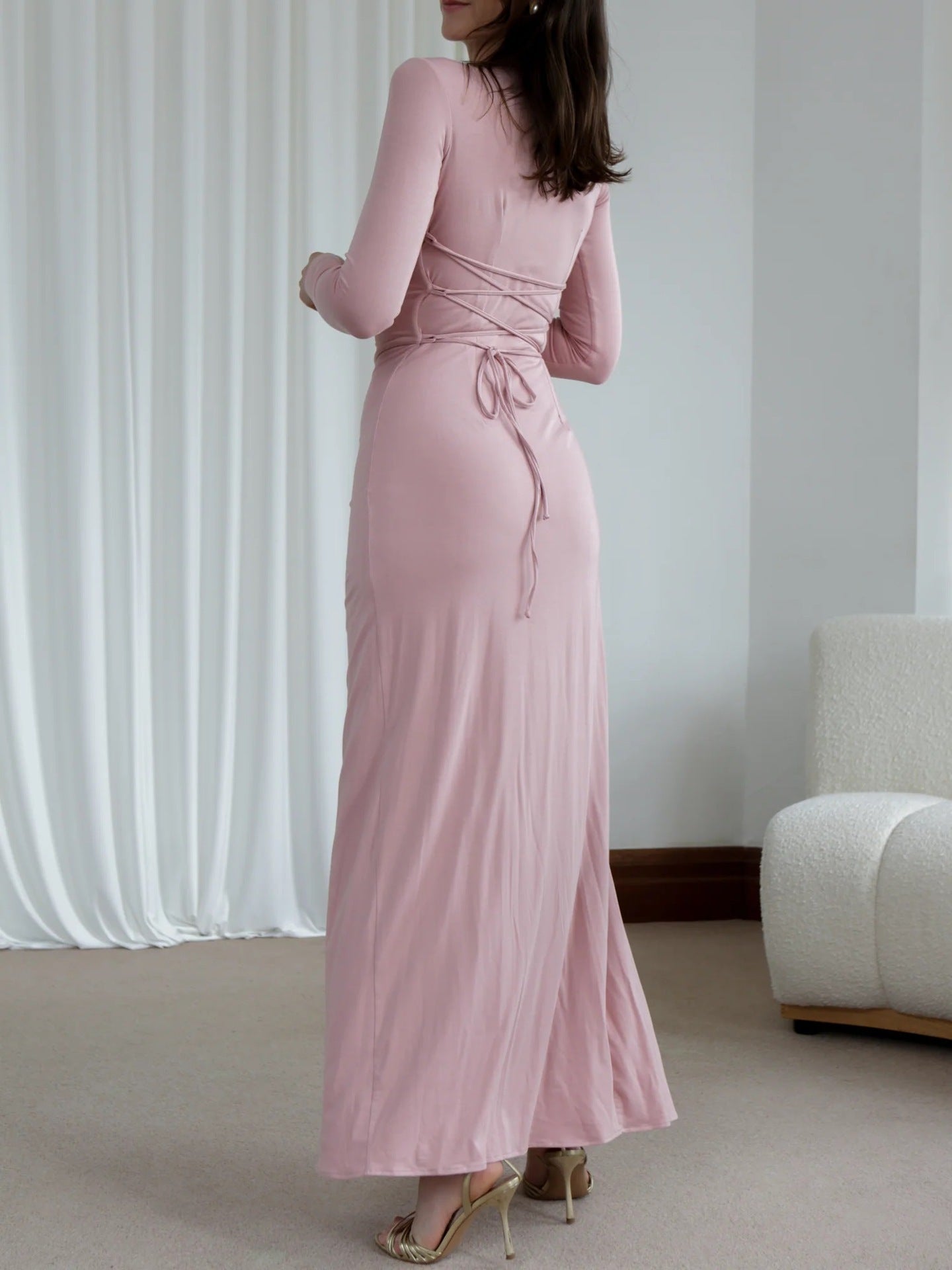 Slim-fitting Long-Sleeved Dress For Women