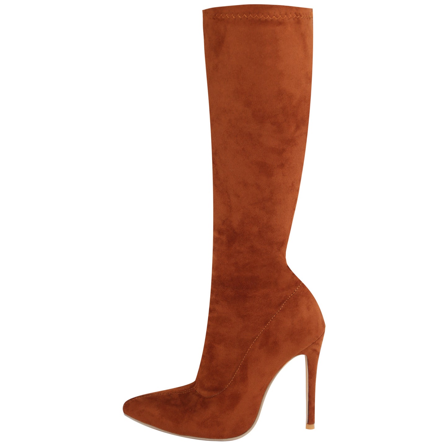 Women's Suede Boots With Stiletto Heel