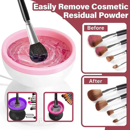 Electric Brush Cleaner Machine For All Beauty Makeup Brushes Set