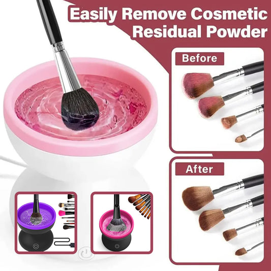 Electric Brush Cleaner Machine For All Beauty Makeup Brushes Set