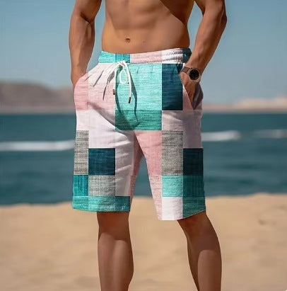 Breathable Hawaiian Print Men's Shorts