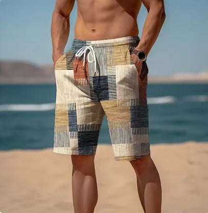 Breathable Hawaiian Print Men's Shorts