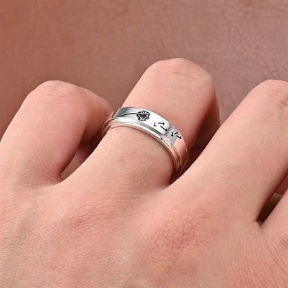 Rotatable S925 Silver Ring