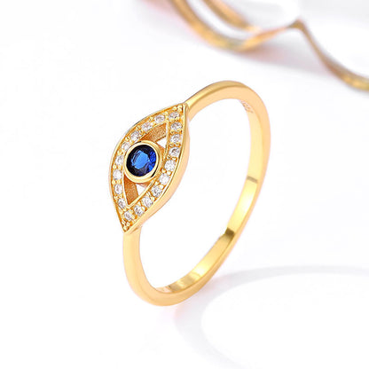 S925 Silver Ring Blue Eye For Women's