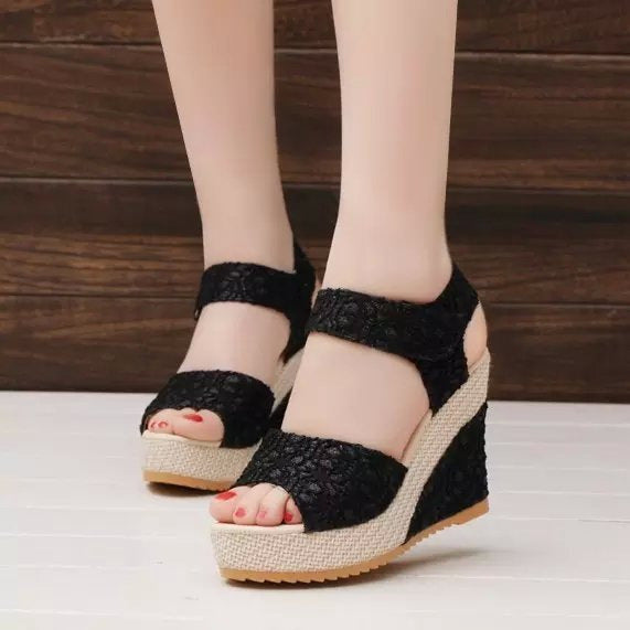 Flat Bottom High Heels Sandals