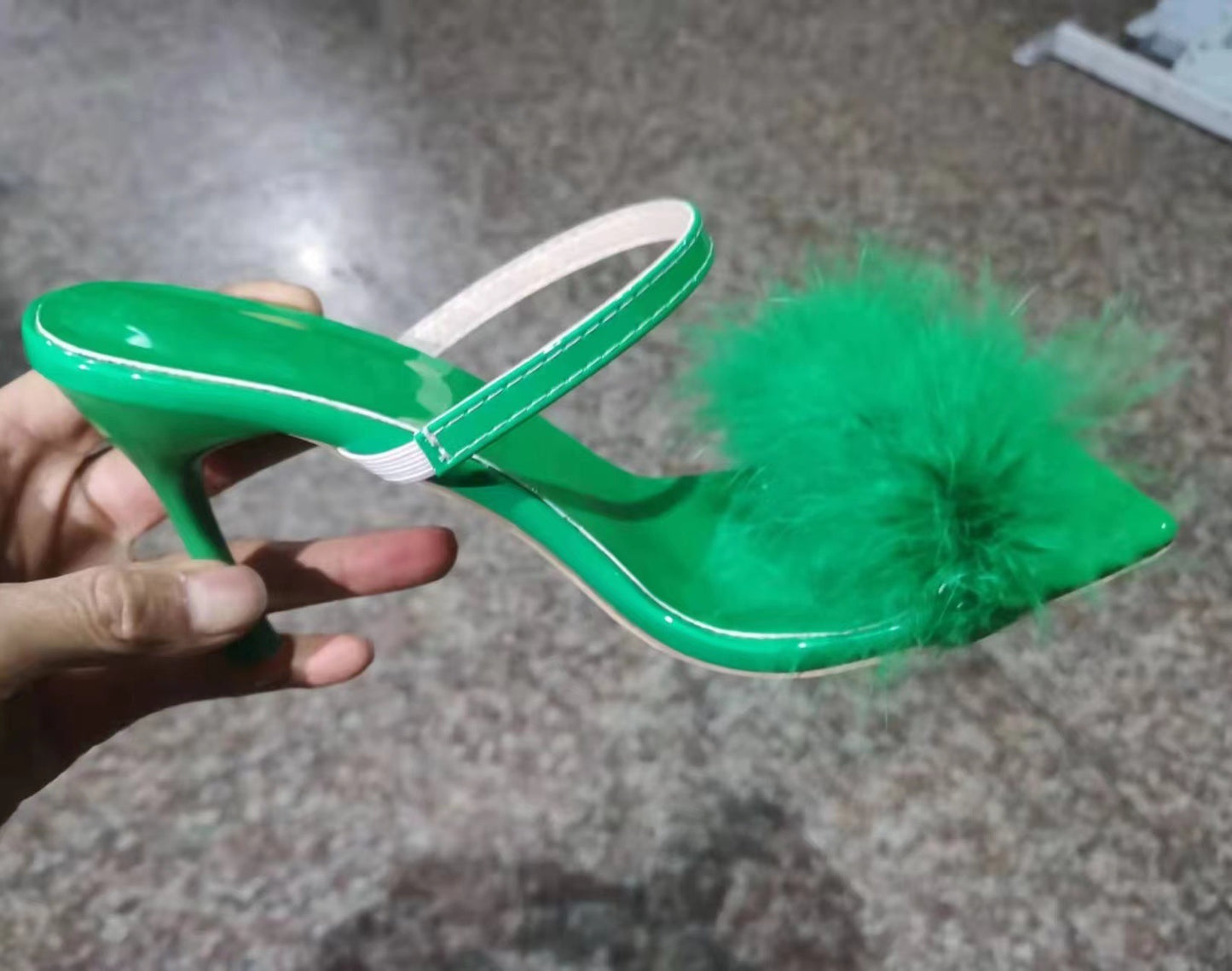 Women's High-Heeled Slippers