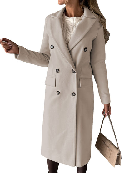 Long Sleeve Lapel Coat Winter For Womens