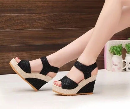 Flat Bottom High Heels Sandals