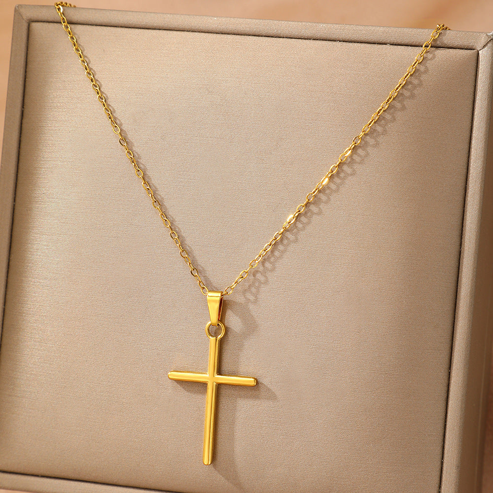 Cross Simple Necklace for Women's