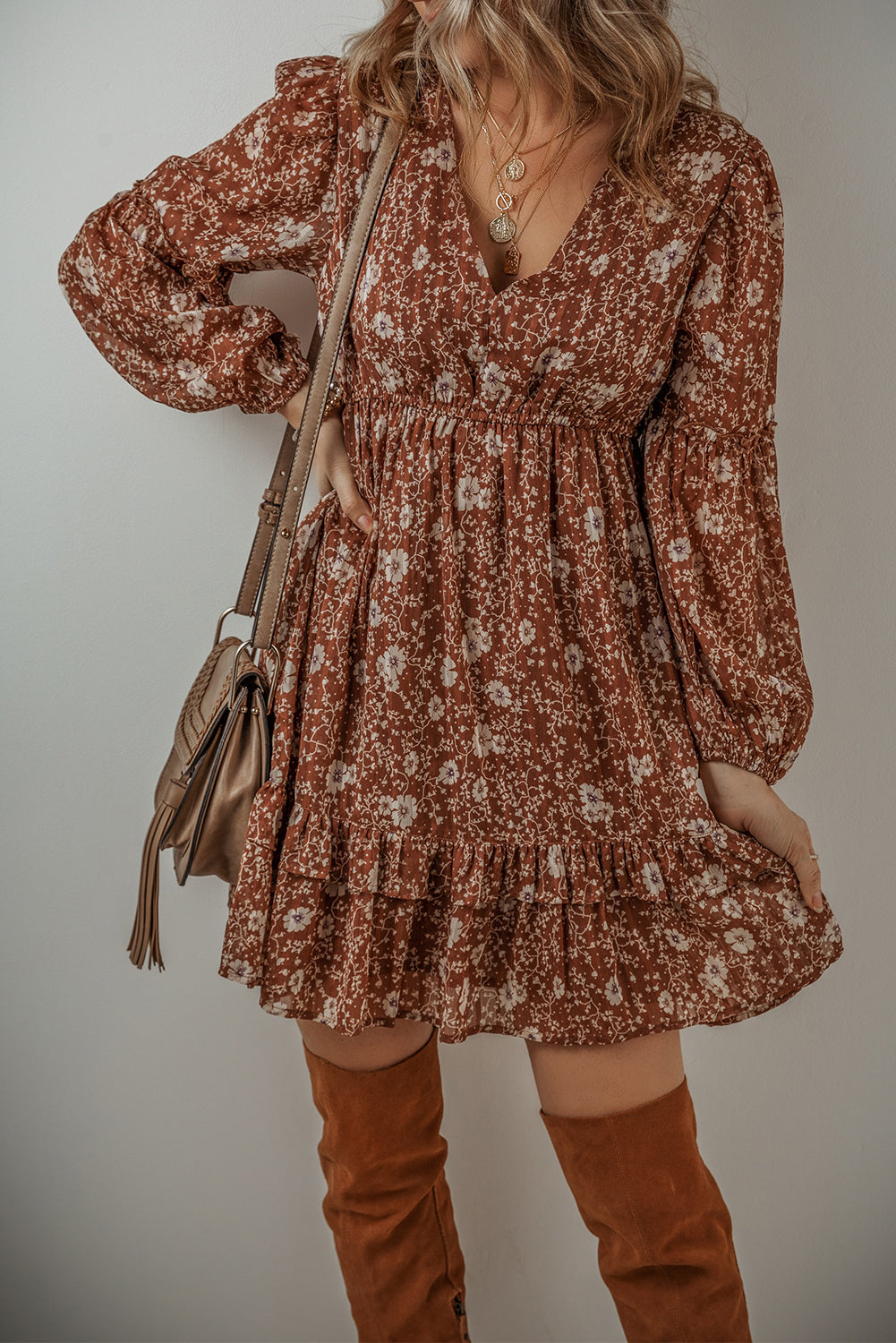 Women's Long Sleeve Mini Dress