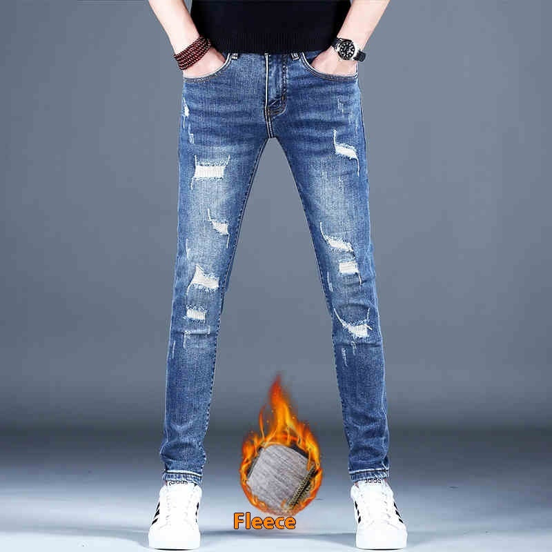 Slim-Fit Ripped Men's Jeans