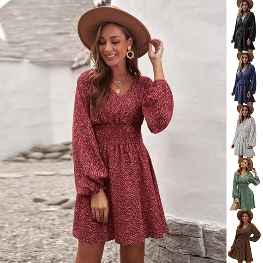 Long Sleeve V-Neck Dress