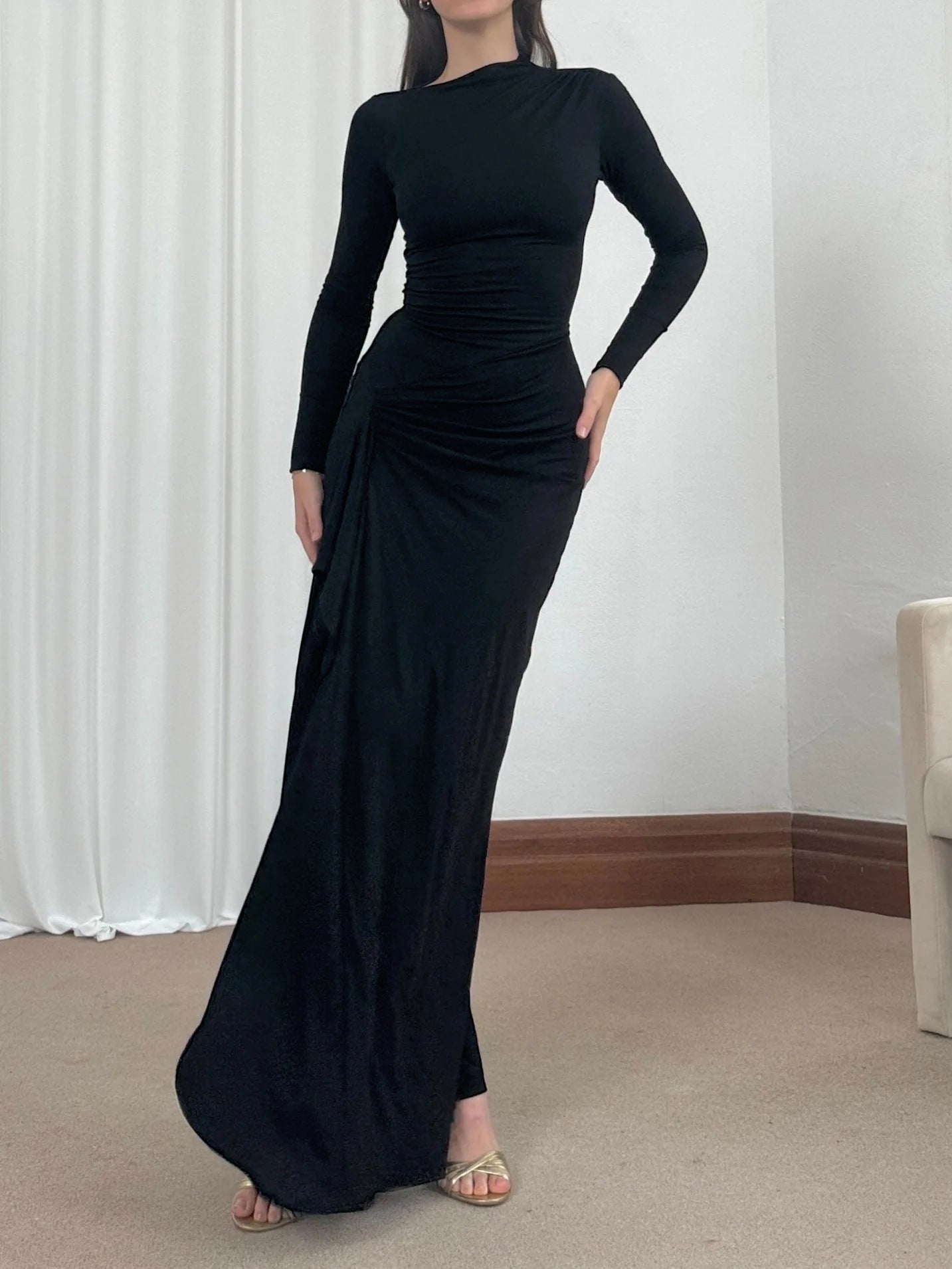 Slim-fitting Long-Sleeved Dress For Women