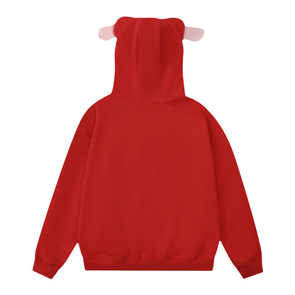 Full Zipped Love Piggy Hoodie