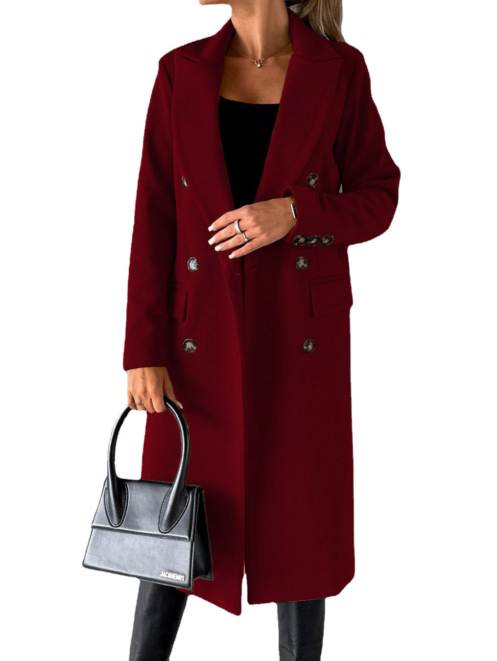 Long Sleeve Lapel Coat Winter For Womens