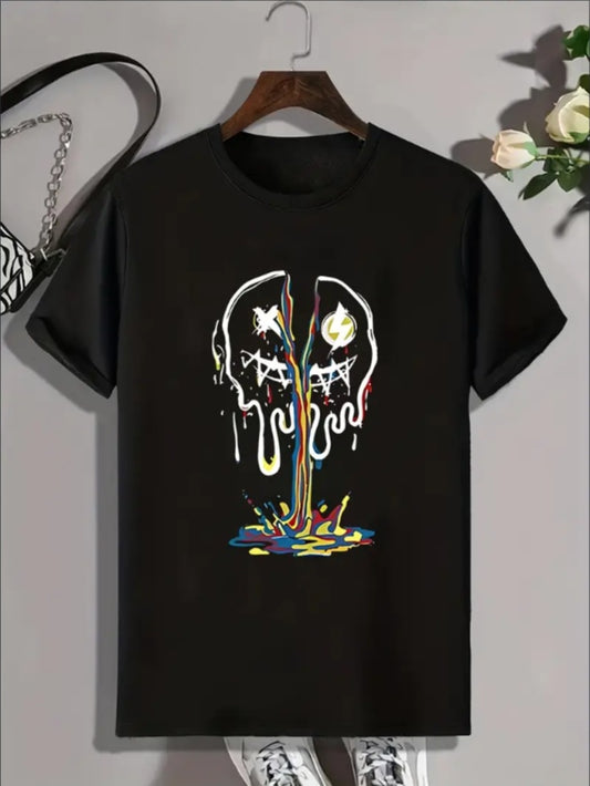 Tricou cu imprimeu „Break Skull”.