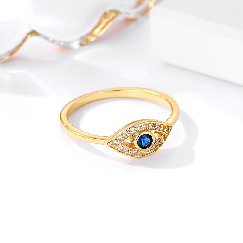 S925 Silver Ring Blue Eye For Women's