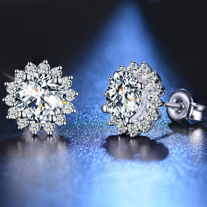 Sunflower Zircon Earrings For Women's