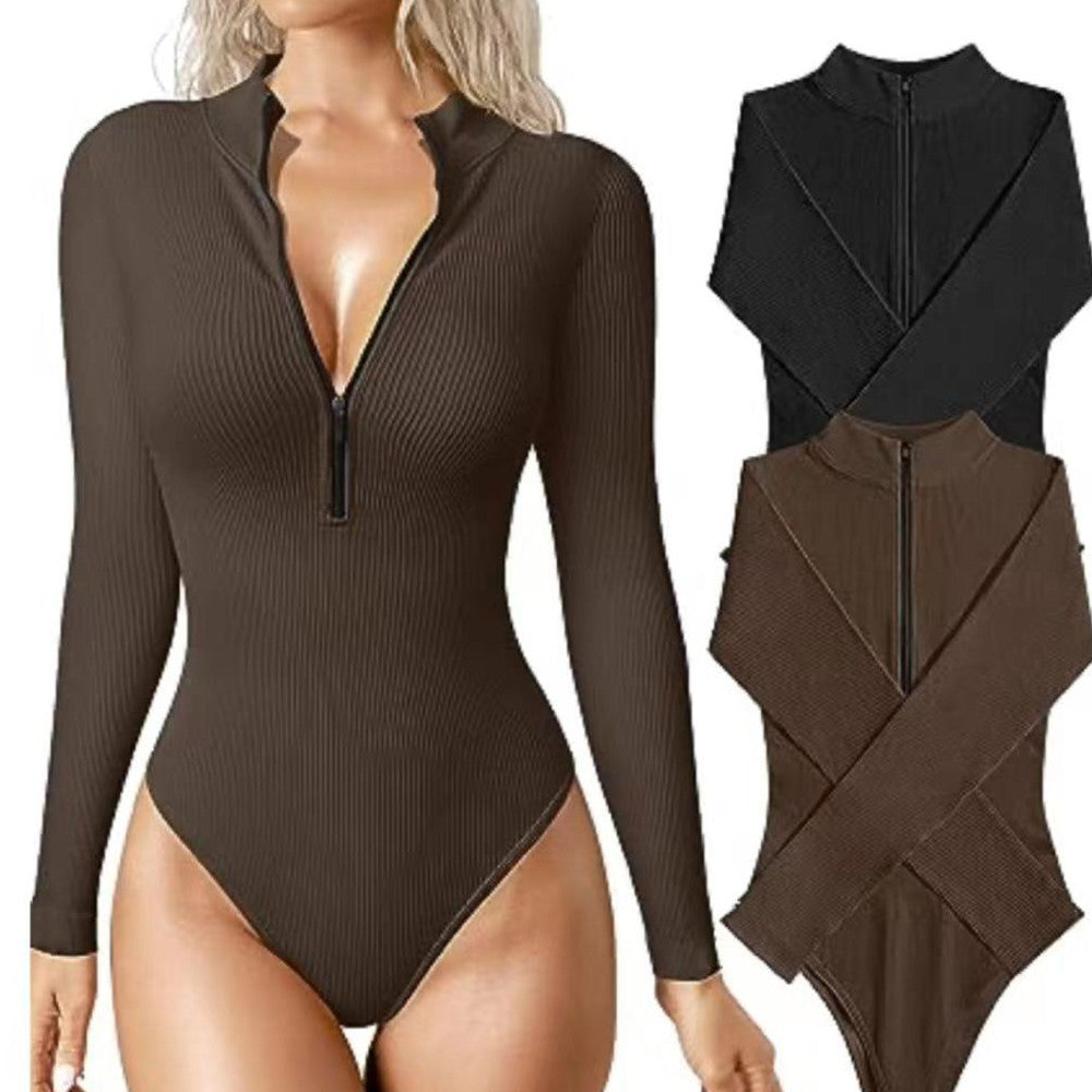 Long Sleeve Zipper Jumpsuit For Women's