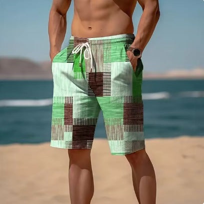 Breathable Hawaiian Print Men's Shorts