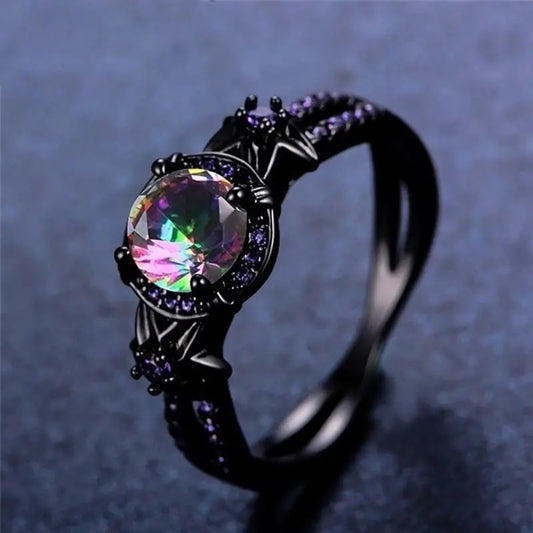 Retro Black Women's Ring