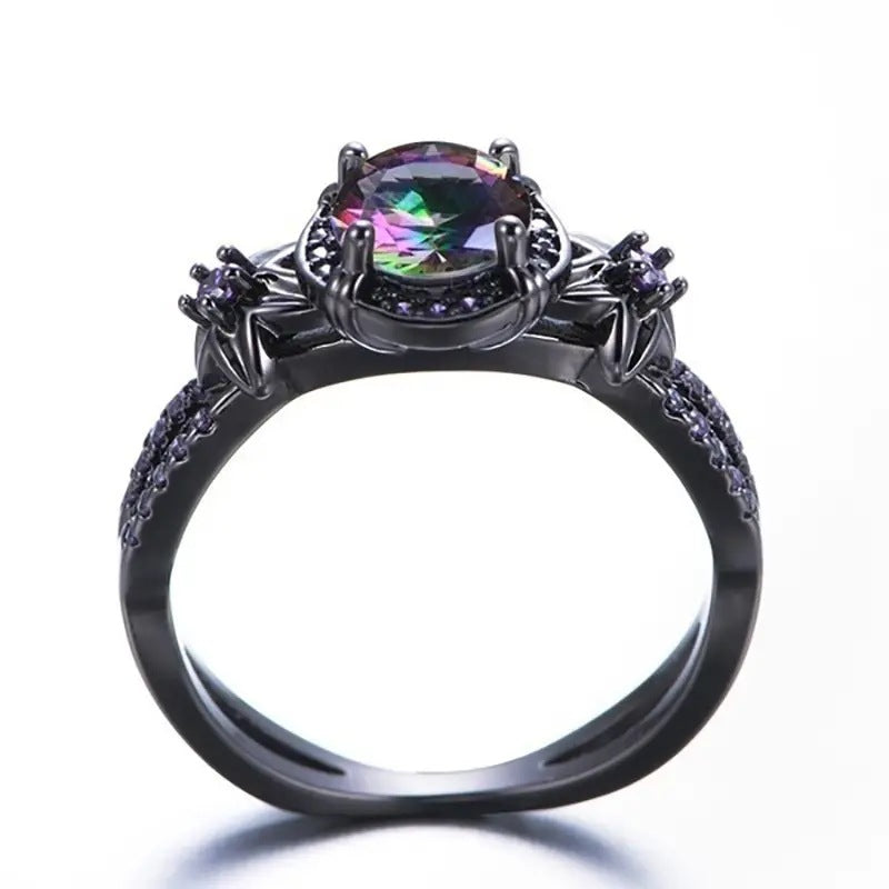 Retro Black Women's Ring