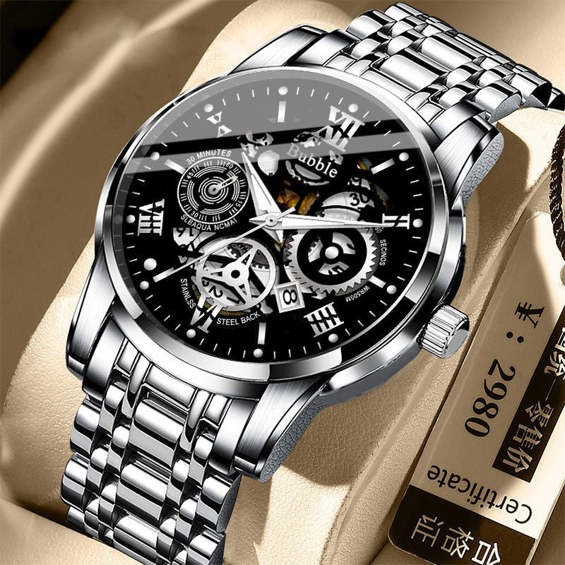 Luxury  Automatic Quartz Watch Stainless Steel