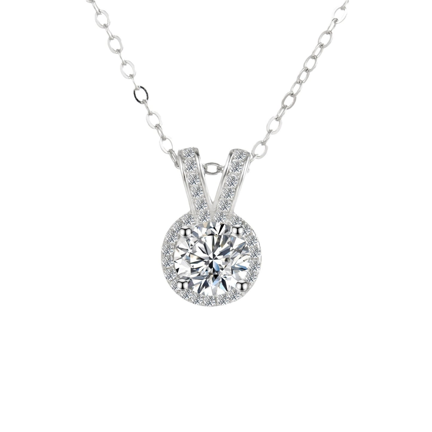 Pure Moissanite Necklace For Women's