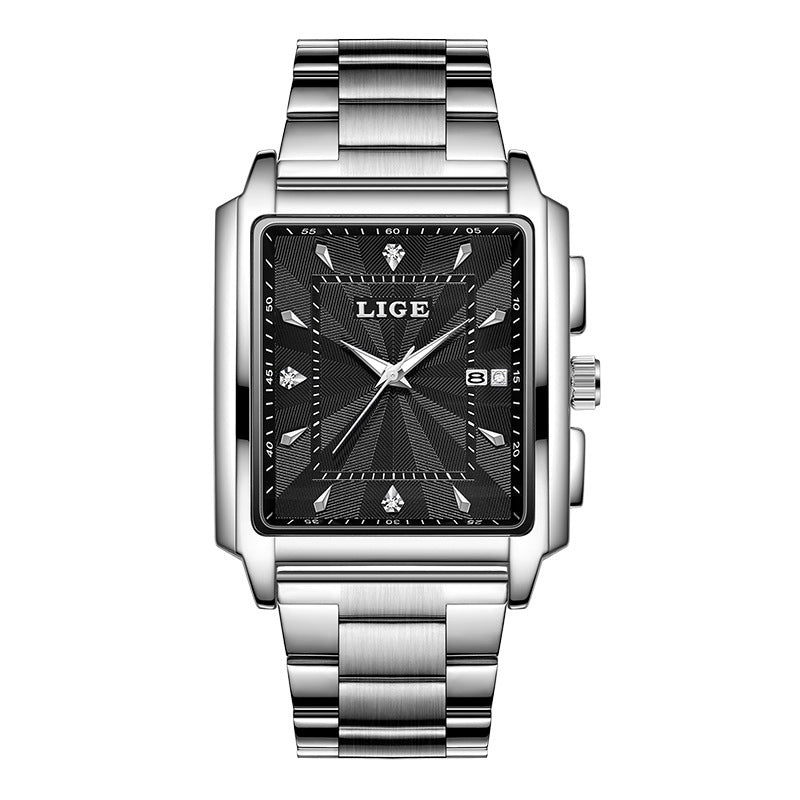 Lige Men's Watch With Classic Diamonds