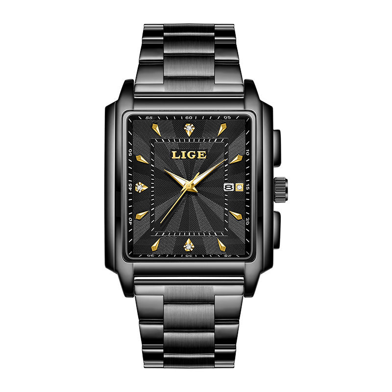 Lige Men's Watch With Classic Diamonds