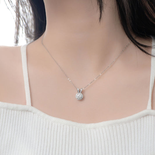 Pure Moissanite Necklace For Women's