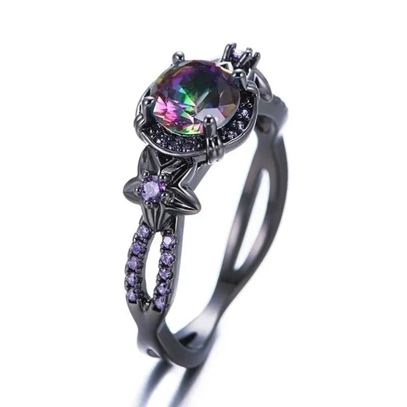 Retro Black Women's Ring