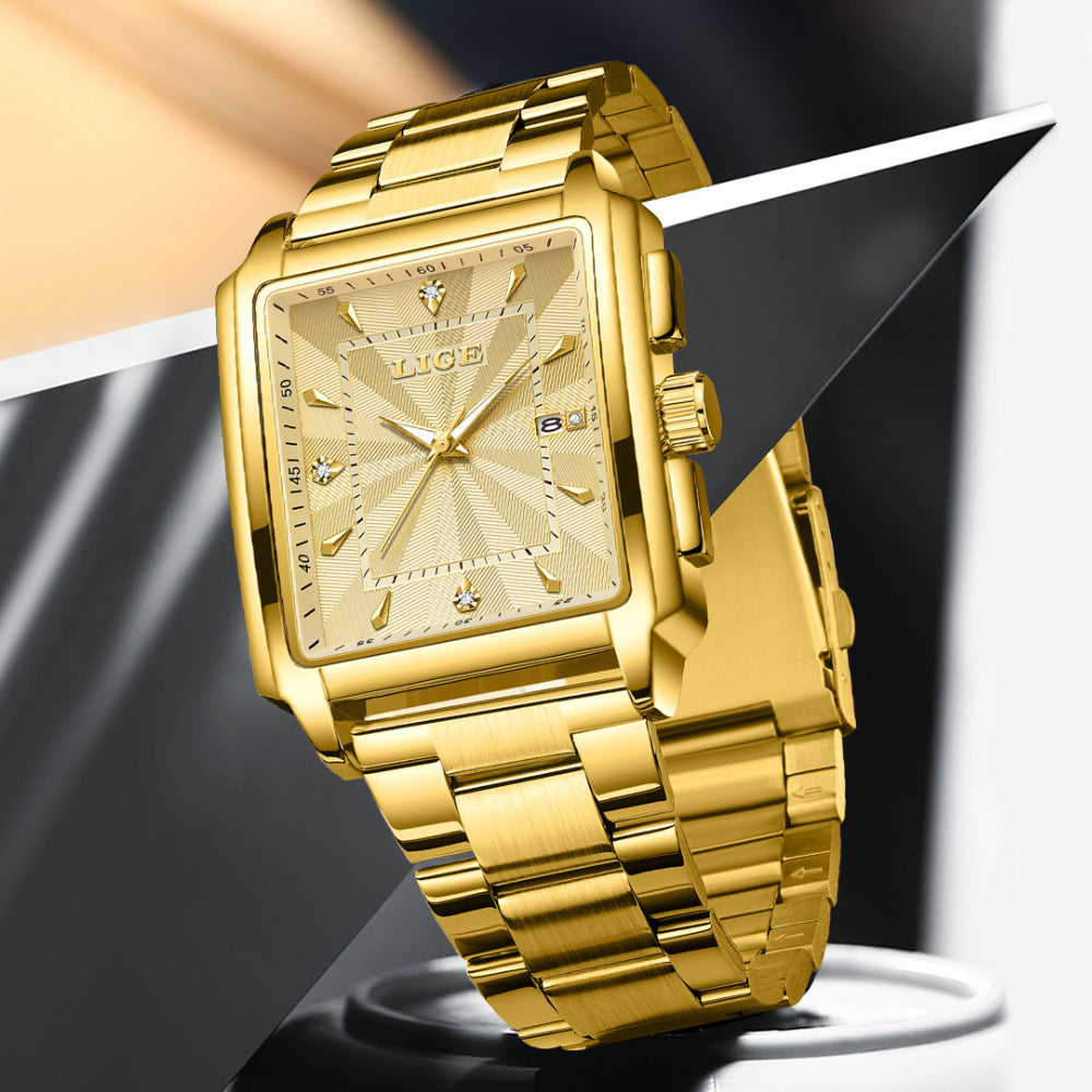 Lige Men's Watch With Classic Diamonds