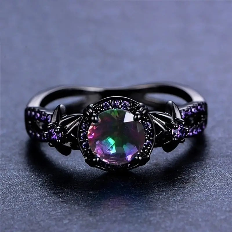 Retro Black Women's Ring