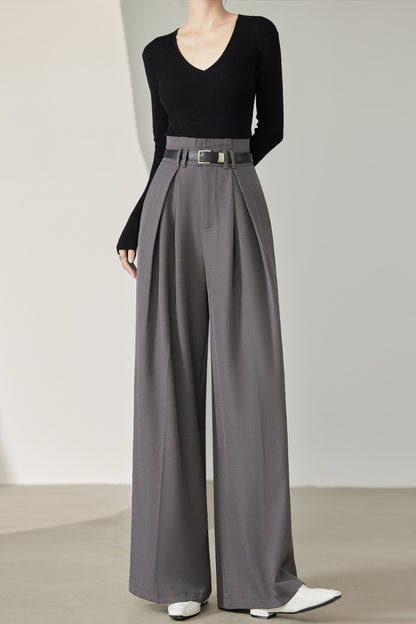 Women's High-Waisted Wide-Leg Pants