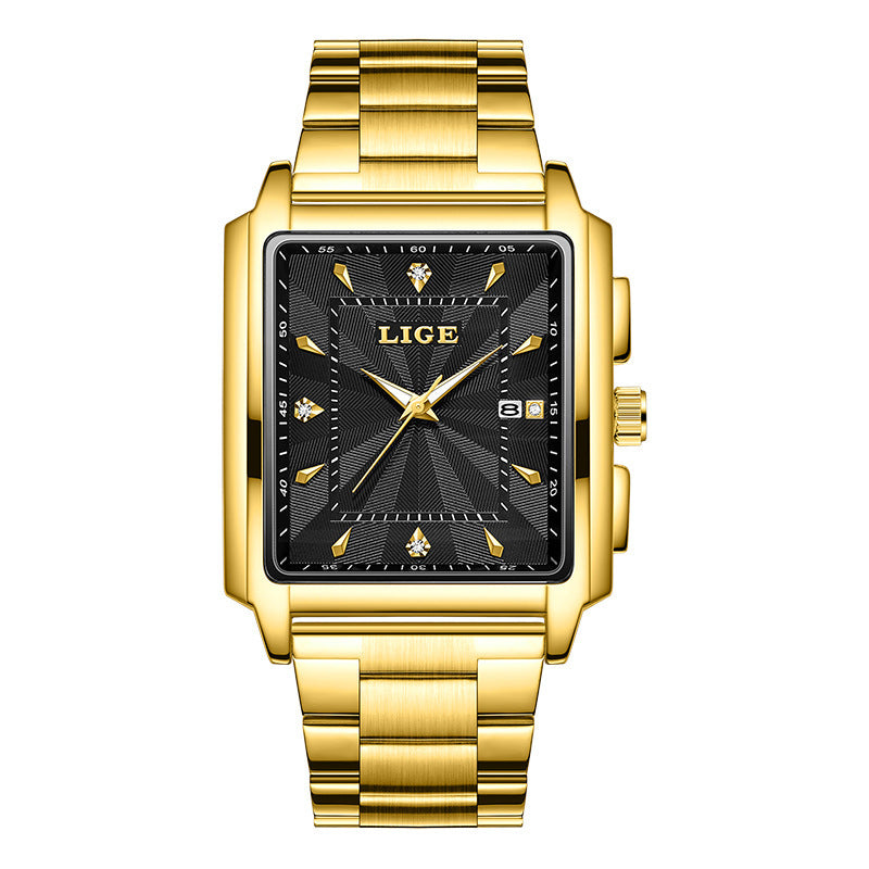 Lige Men's Watch With Classic Diamonds