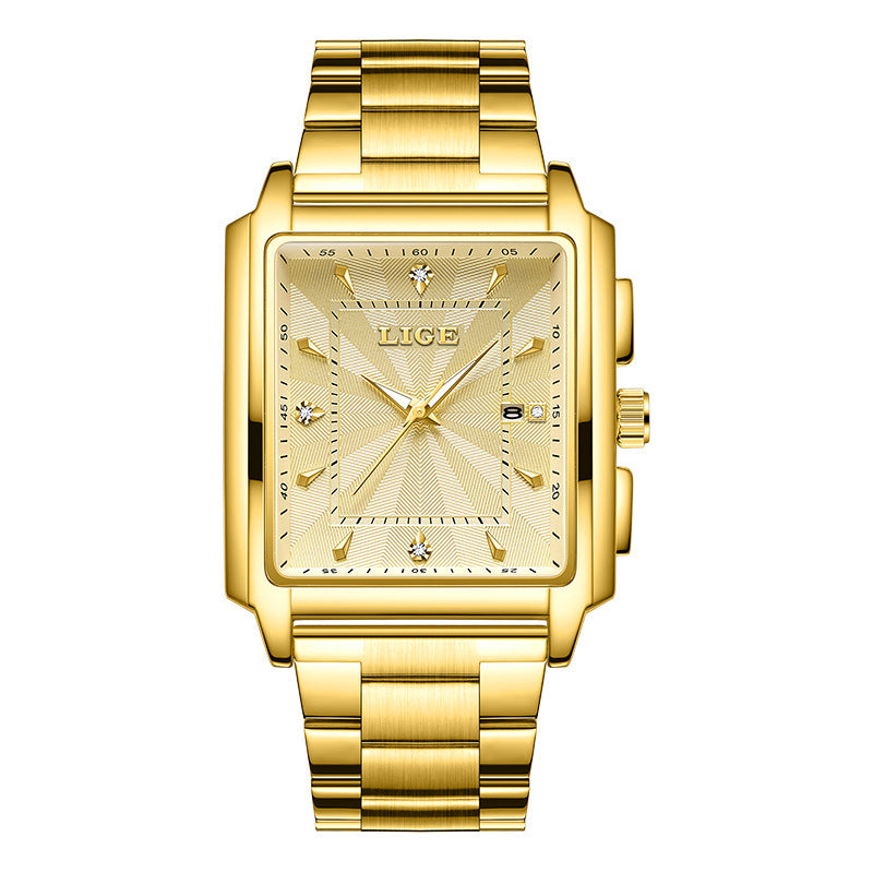 Lige Men's Watch With Classic Diamonds