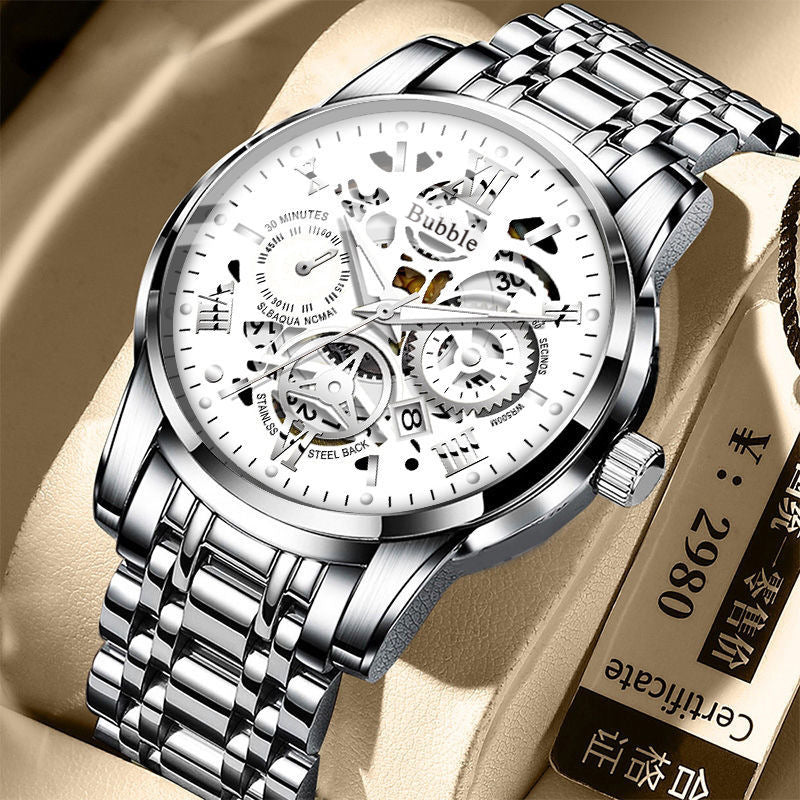 Luxury  Automatic Quartz Watch Stainless Steel