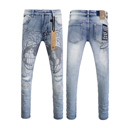 Straight Ripped Men's Jeans