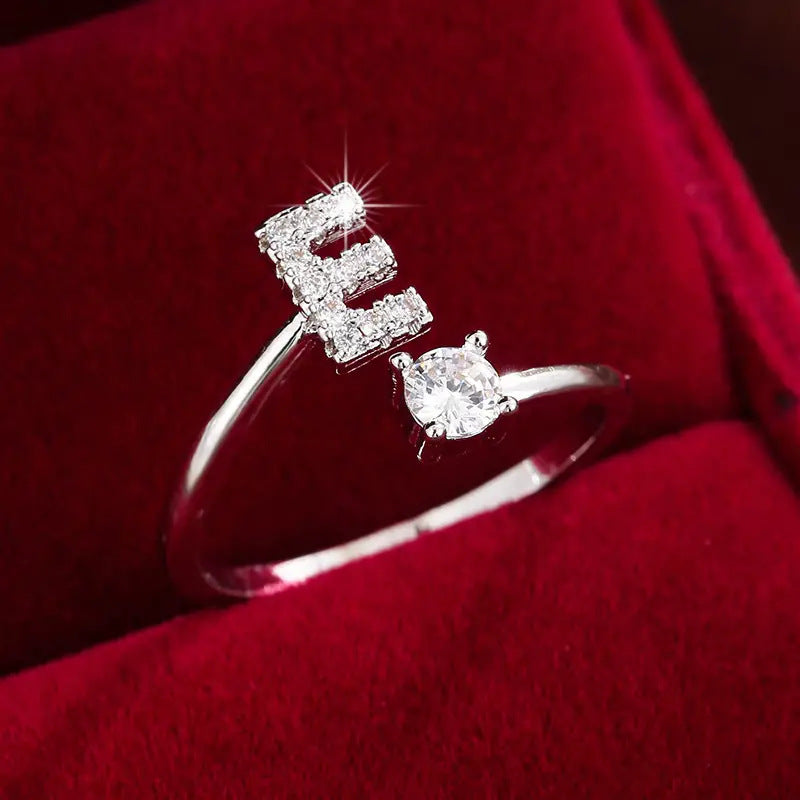 Initials Zircon Women's Ring