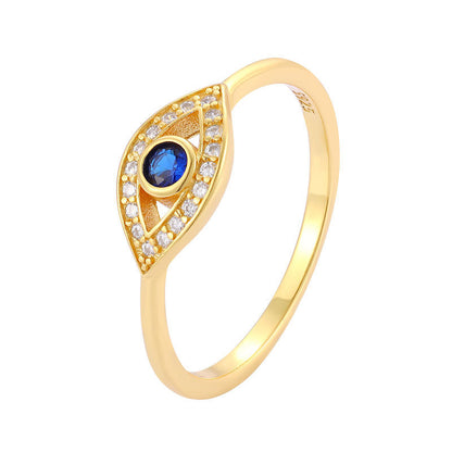 S925 Silver Ring Blue Eye For Women's