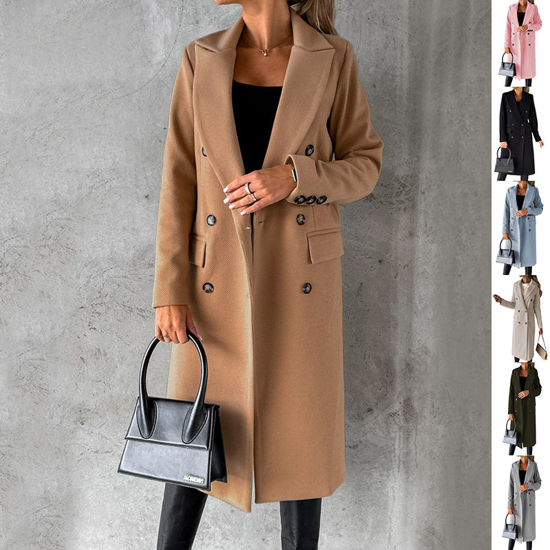 Long Sleeve Lapel Coat Winter For Womens