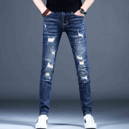 Slim-Fit Ripped Men's Jeans