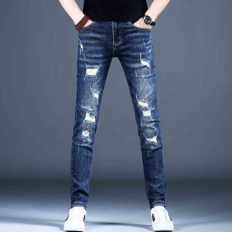 Slim-Fit Ripped Men's Jeans