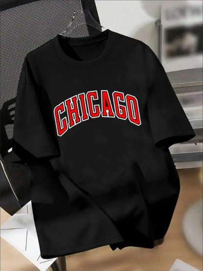 Tricou cu imprimeu CHICAGO