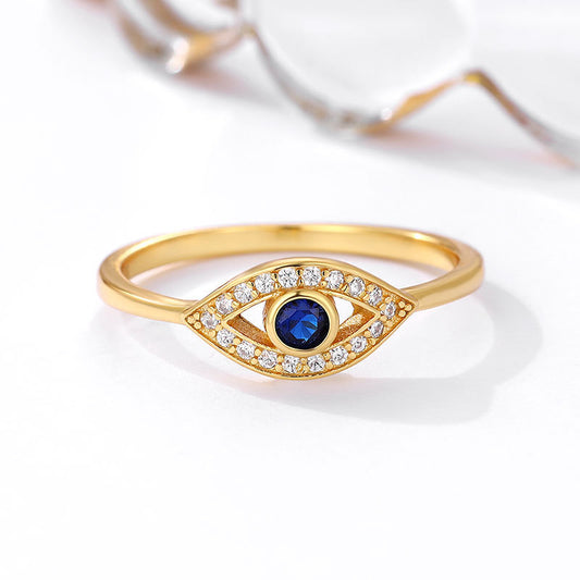 S925 Silver Ring Blue Eye For Women's