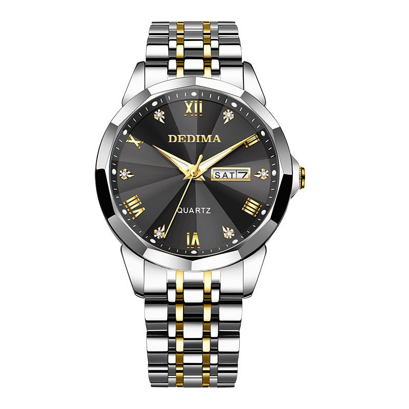 Dedima Men's Luxury Waterproof Watch With Fine Diamonds