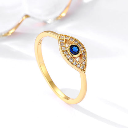 S925 Silver Ring Blue Eye For Women's